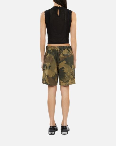 Top en maille ajourée noir