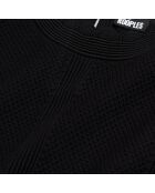 Top en maille ajourée noir