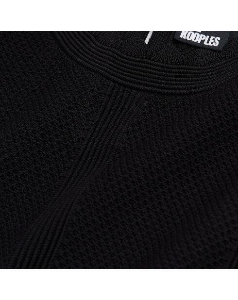 Top en maille ajourée noir