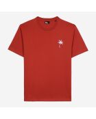 T-shirt avec broderie Palm tree rouge