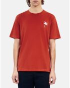 T-shirt avec broderie Palm tree rouge