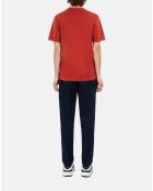 T-shirt avec broderie Palm tree rouge