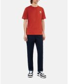 T-shirt avec broderie Palm tree rouge