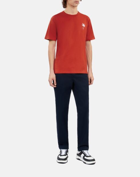 T-shirt avec broderie Palm tree rouge