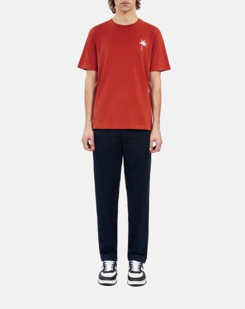 T-shirt avec broderie Palm tree rouge
