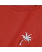 T-shirt avec broderie Palm tree rouge