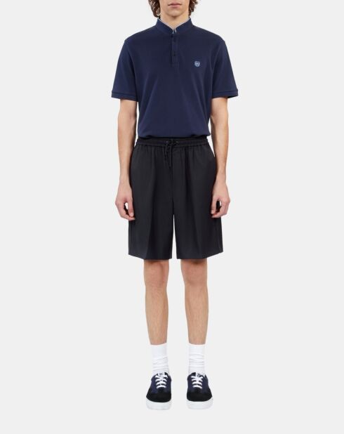 Bermuda en laine bleu marine foncé