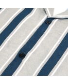 Chemise à manches courtes à rayures violettes et vertes