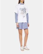 T-shirt avec laçage blanc