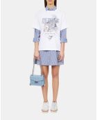 T-shirt avec laçage blanc