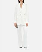 Pantalon tailleur blanc