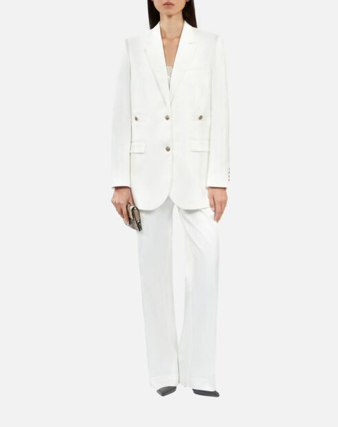Pantalon tailleur blanc