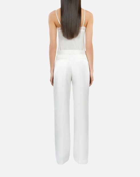 Pantalon tailleur blanc