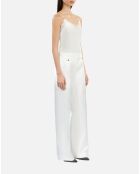 Pantalon tailleur blanc