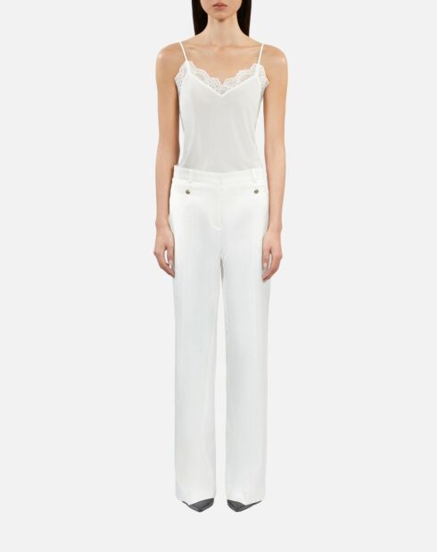 Pantalon tailleur blanc