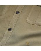 Chemise en lyocell et lin kaki