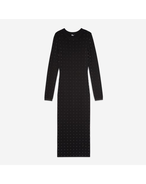 Robe longue avec spikes noire