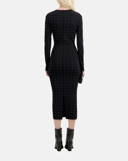 Robe longue avec spikes noire