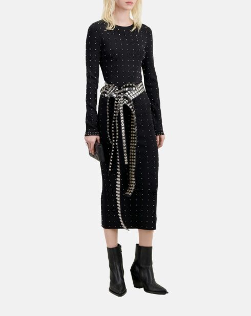 Robe longue avec spikes noire