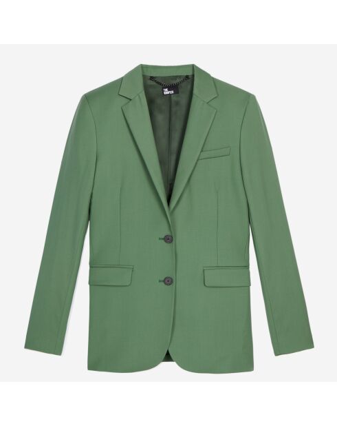 Veste tailleur en laine verte