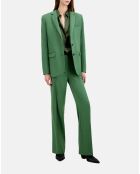 Veste tailleur en laine verte
