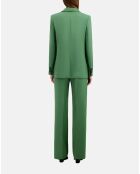 Veste tailleur en laine verte