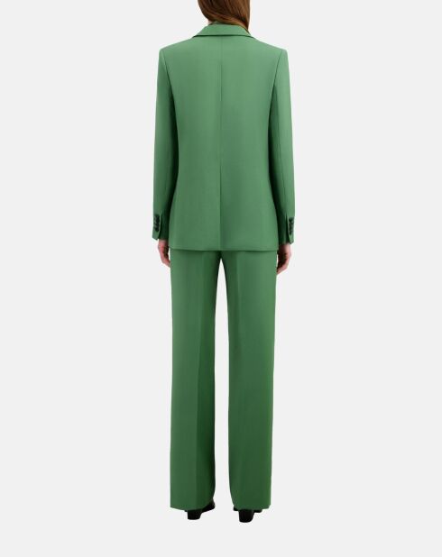 Veste tailleur en laine verte