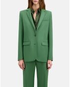 Veste tailleur en laine verte