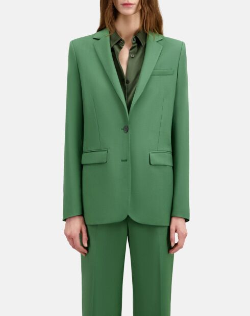 Veste tailleur en laine verte