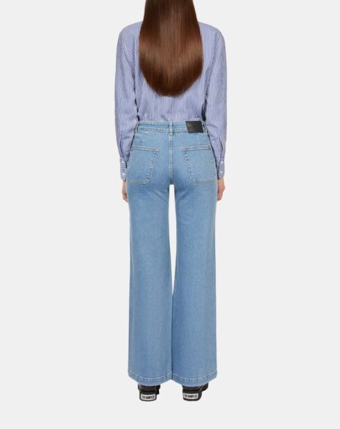 Jean flare bleu
