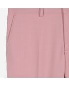 Pantalon de costume en laine rose pastel