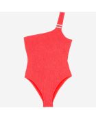 Maillot de bain The Kooples x Luz une pièce asymétrique rouge