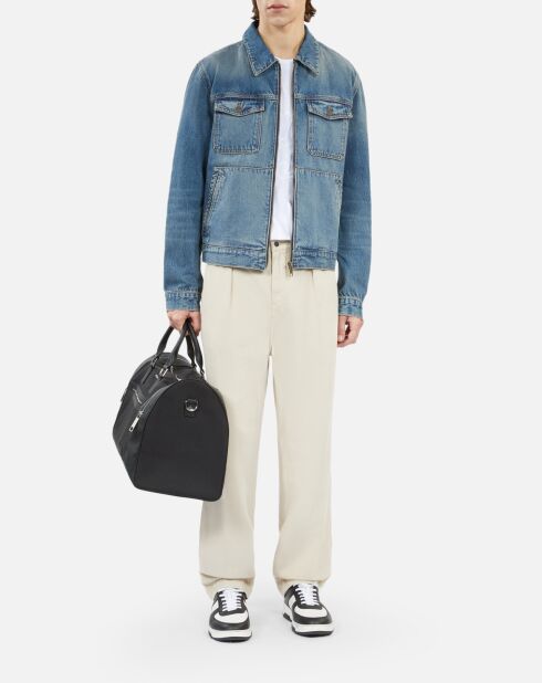 Blouson en denim bleu moyen