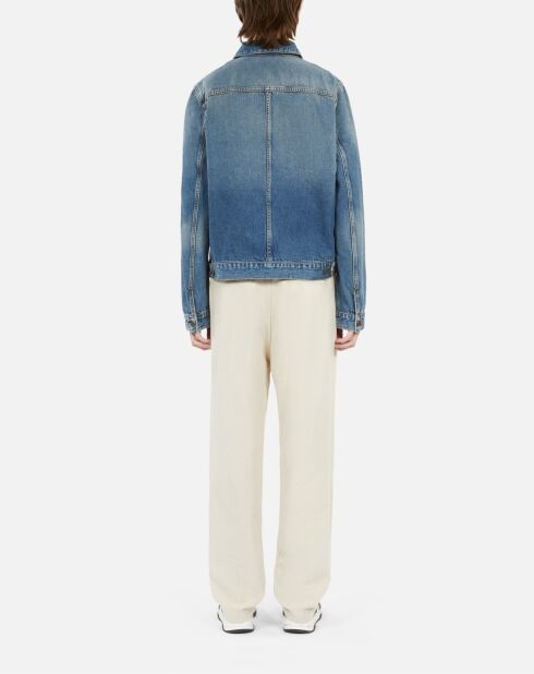 Blouson en denim bleu moyen