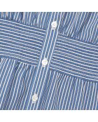 Robe chemise courte à rayures bleues et blanches