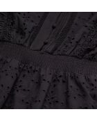 Robe courte en broderie anglaise noire