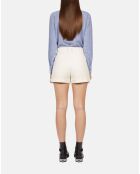 Short en tweed écru