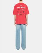 T-shirt avec sérigraphie rouge