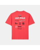 T-shirt avec sérigraphie rouge