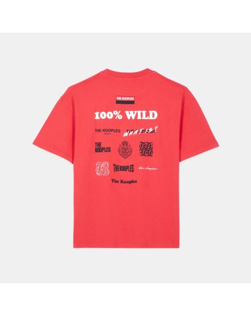 T-shirt avec sérigraphie rouge