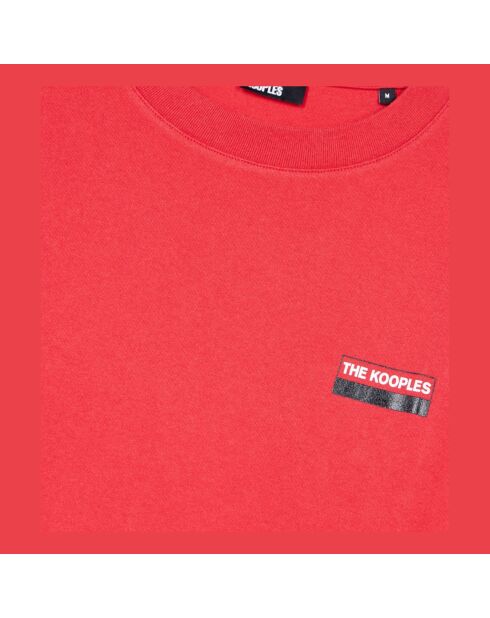 T-shirt avec sérigraphie rouge