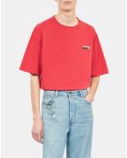 T-shirt avec sérigraphie rouge