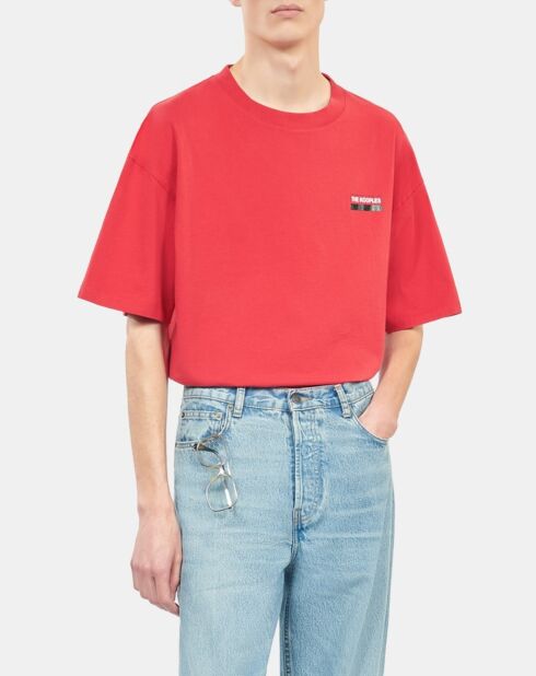 T-shirt avec sérigraphie rouge