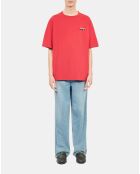 T-shirt avec sérigraphie rouge