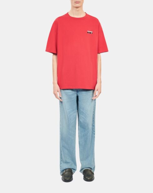 T-shirt avec sérigraphie rouge