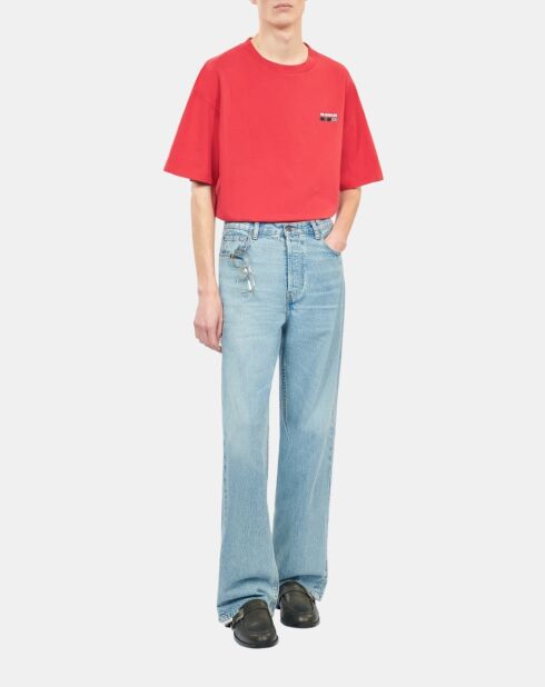 T-shirt avec sérigraphie rouge