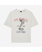 T-shirt avec sérigraphie écru