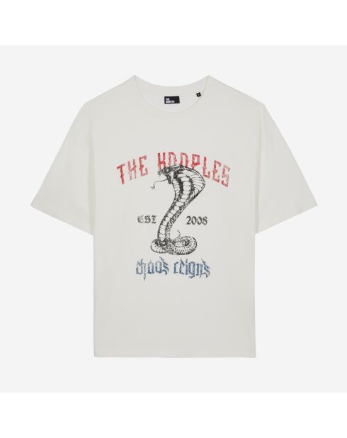 T-shirt avec sérigraphie écru