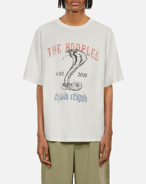 T-shirt avec sérigraphie écru