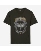 T-shirt avec sérigraphie vert foncé